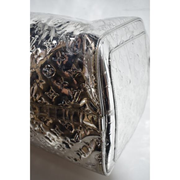 Louis Vuitton Keepall 55 Monogram Miroir Silver Mirror Weekend Travel Duffle Bag - Picture 5 of 16